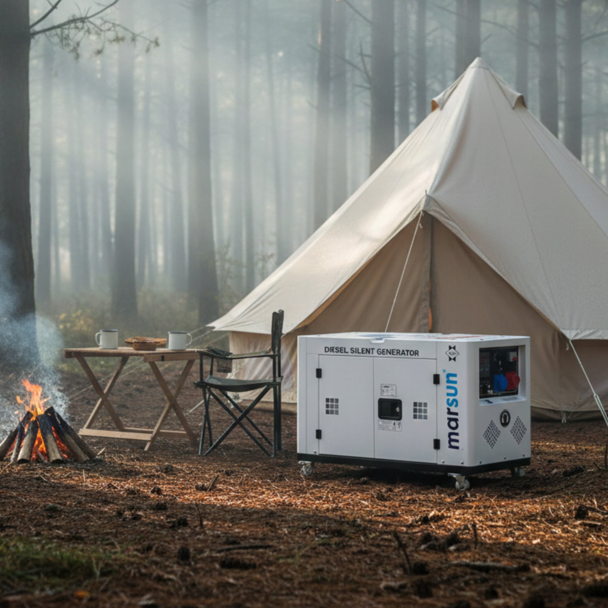 15kW DIESEL AVR GENERATOR SET COMPATIBLE WITH DEYE ATS READY 3-PHASE Model MVB15000S