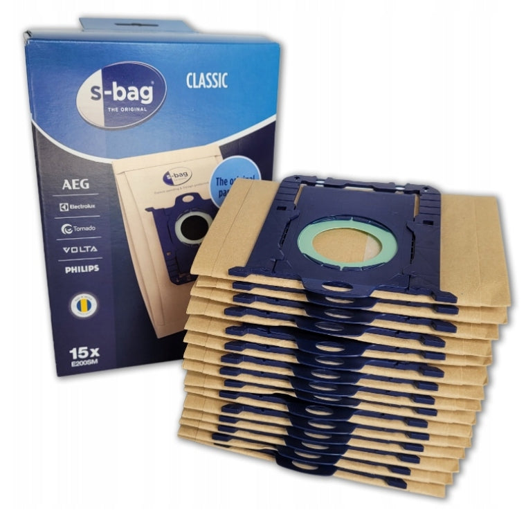 15x S-BAG Classic E200SM for Electrolux Classic Silence vacuum cleaner Manufacturer code E200SM