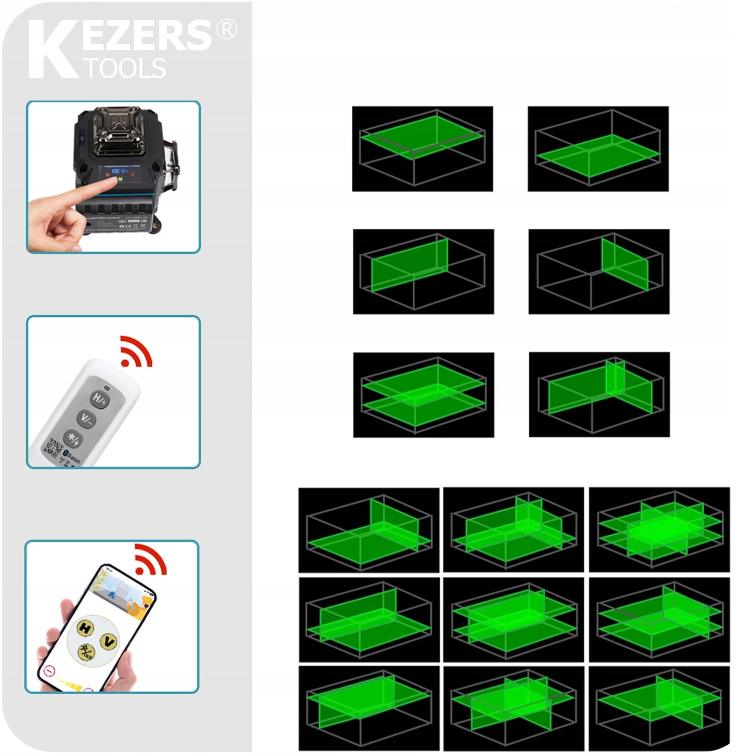 16 LINES CROSS LASER 4D LASER LEVEL GREEN Manufacturer code KL4D-03G