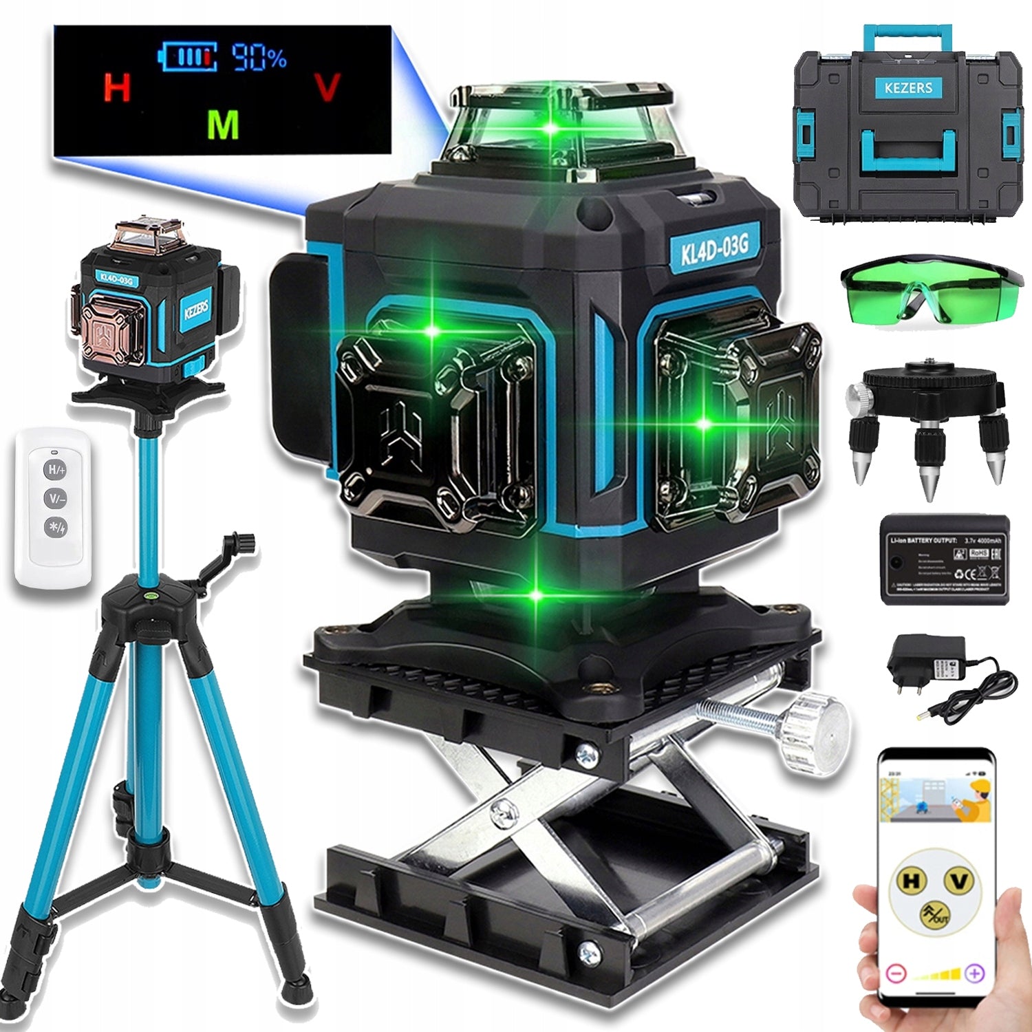 16 LINES LASER LEVELER 4D LASER LEVEL CROSS DIGITAL KEZERS
