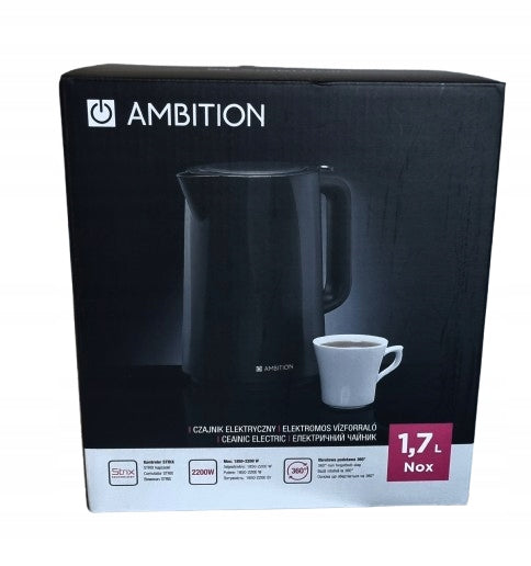 164 AMBITION electric kettle NOX 1,7 l 1850-2200 W BLACK Brand Ambition
