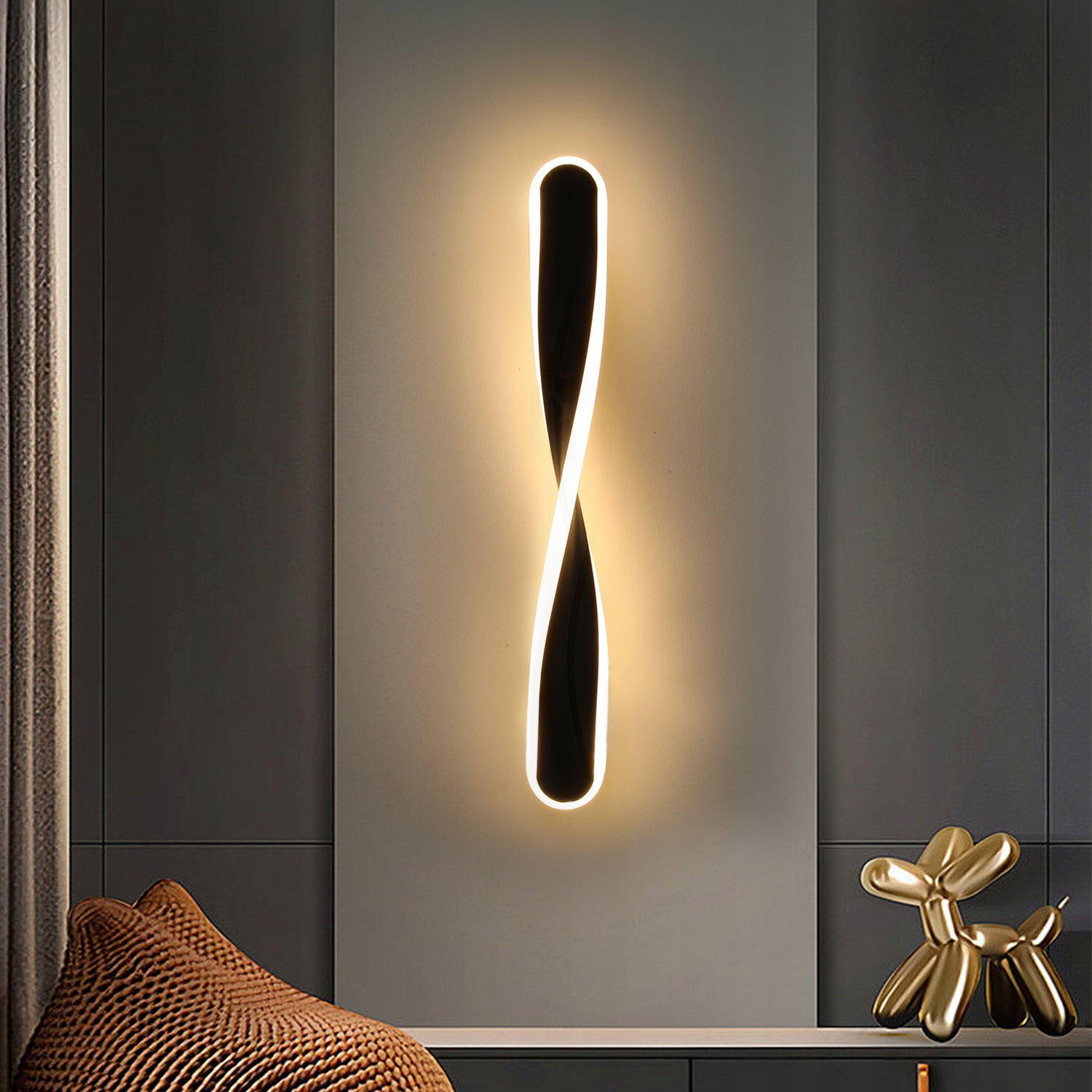 16W LED WALL LAMPS MODERN ALUMINUM WALL LIGHT SPIRAL WALL LAMP 45CM Packaging status original