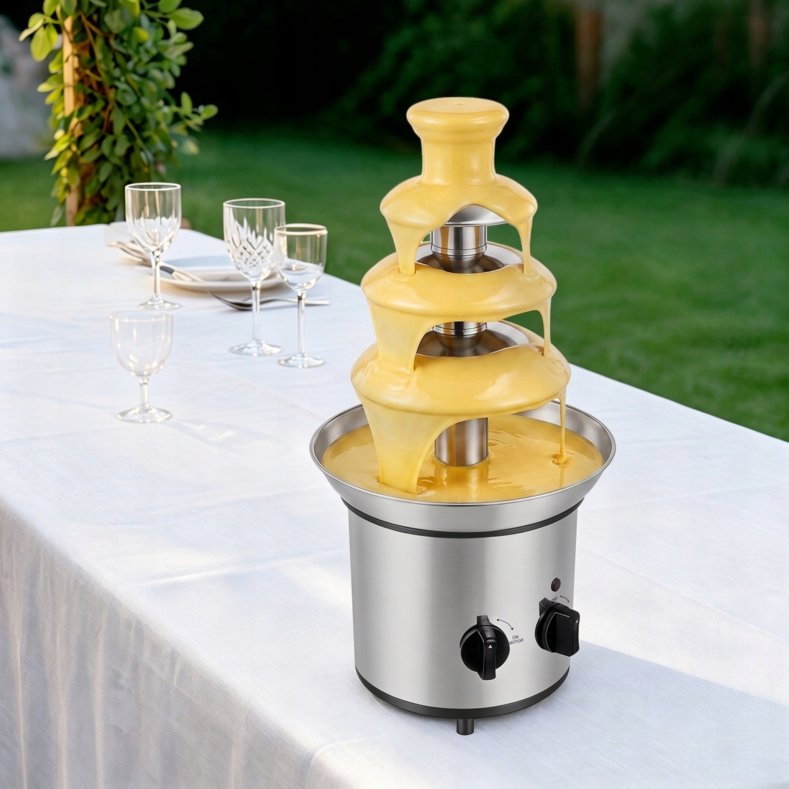 170W 1.8L Stainless Steel 4-tier Chocolate Fountain for Birthday Party Manufacturer code 3401224