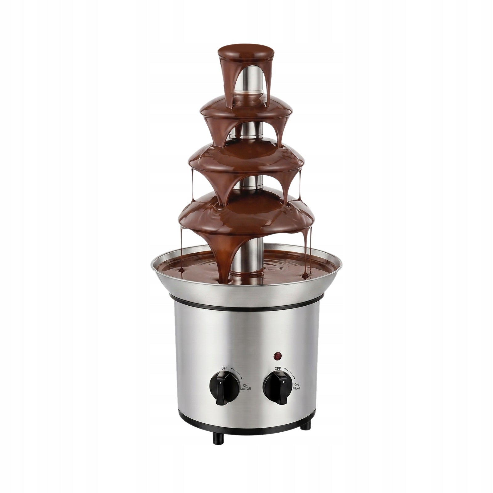 170W 1.8L Stainless Steel 4-tier Chocolate Fountain for Birthday Party
