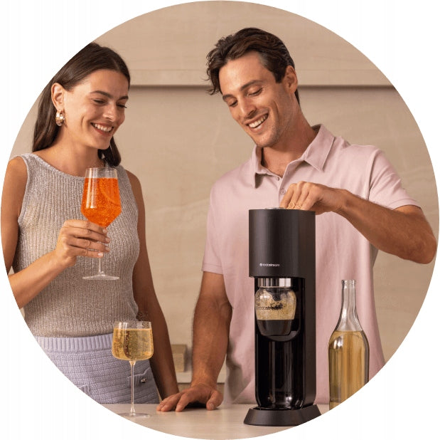 Gazuotuvas SODASTREAM Mix juodas, tinka visiems gėrimams