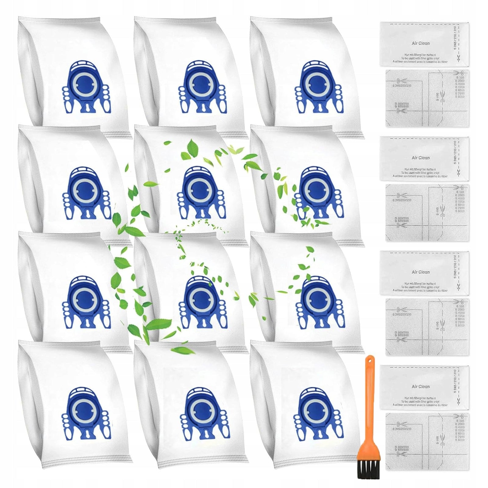 17pcs BAGS for Miele 3D Complete C3, C2, Classic C1, S2, S5, S8 vacuum cleaner