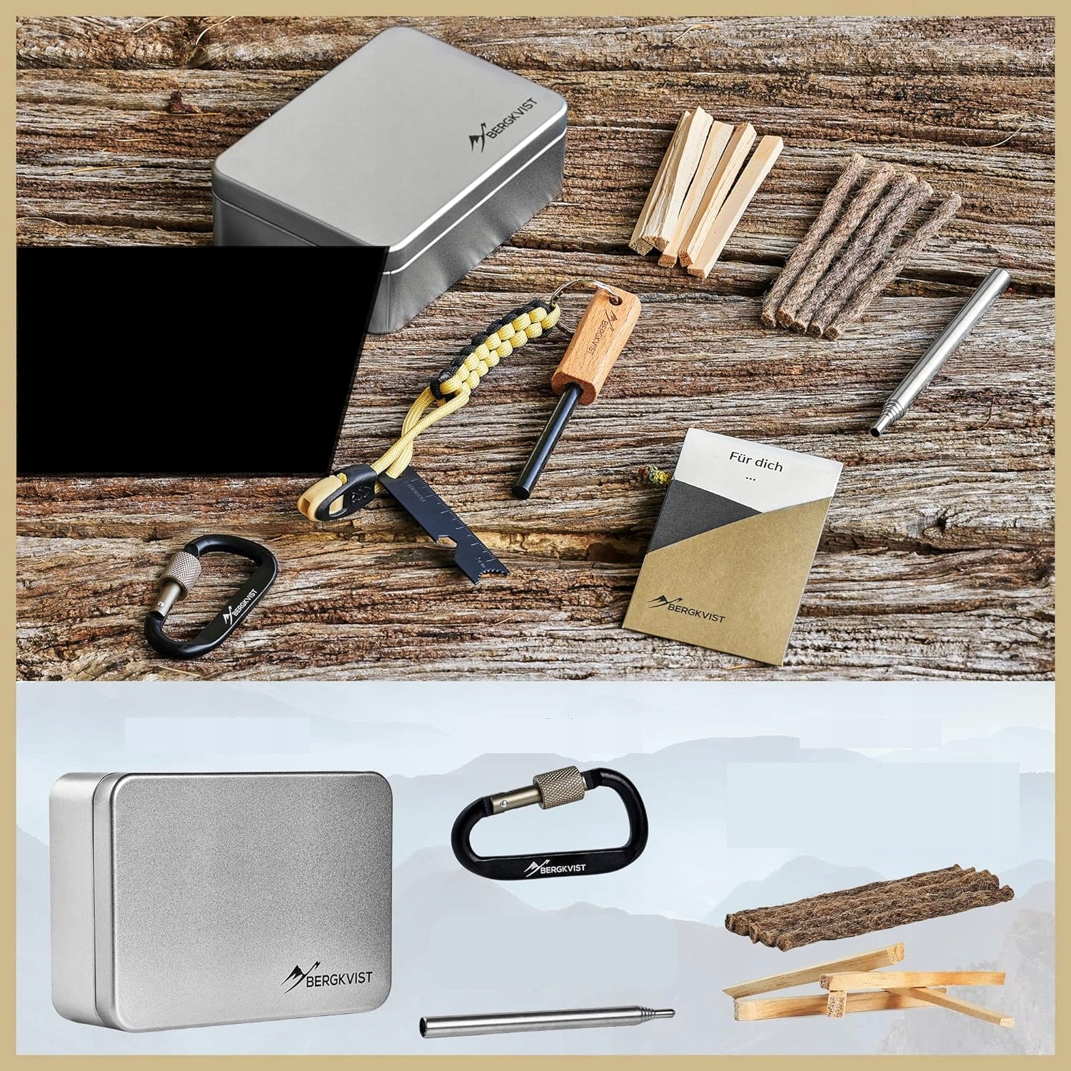 17x SURVIVAL KIT FLINT FIRE STARTER CAMPING Manufacturer code ZESTAW SURVIVALOWY PRZETRWANIA KRZESIWO