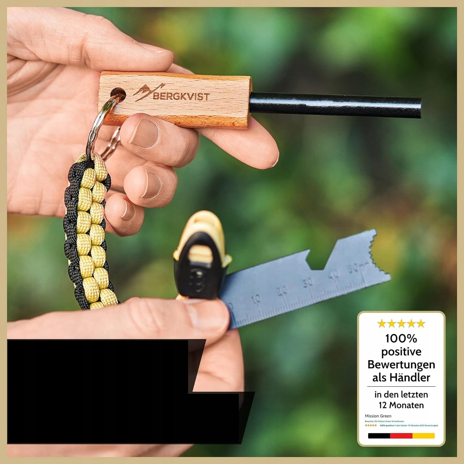 17x SURVIVAL KIT FLINT FIRE STARTER CAMPING Tools multifunction hook fire striker