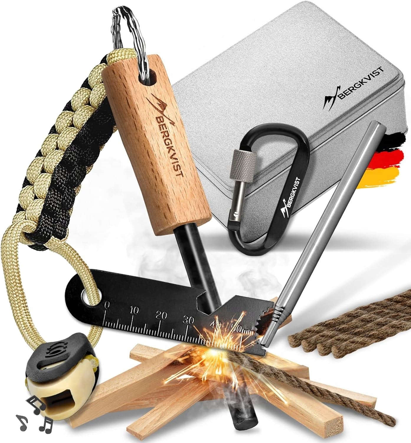 17x SURVIVAL KIT FLINT FIRE STARTER CAMPING