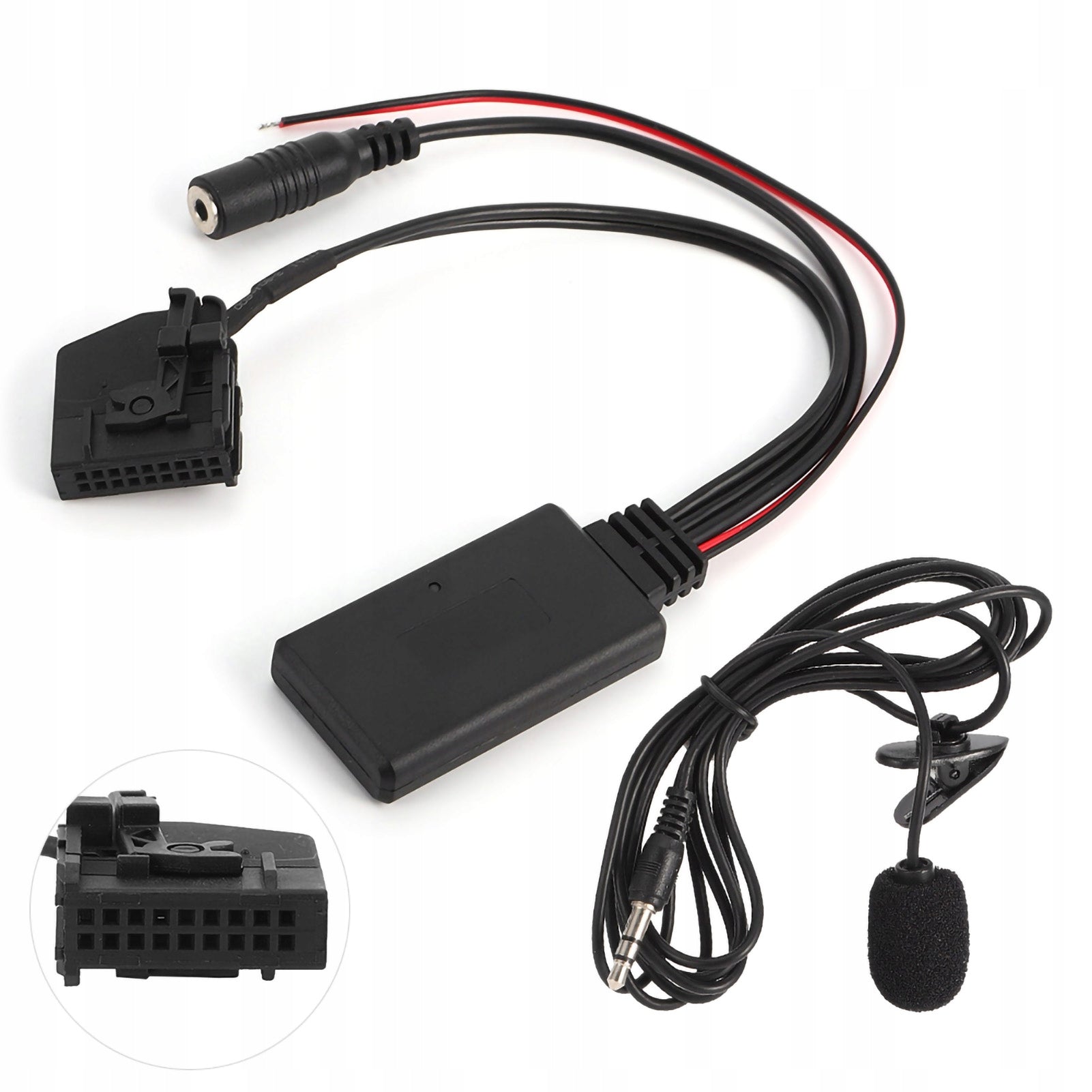 18-PIN BLUETOOTH CABLE ADAPTER AUX CAR MICROPHONE FOR BENZ COMAND 2.0
