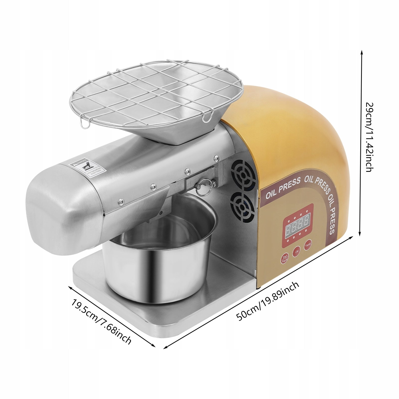 1800W Electric Oil Press Machine,Stainless Steel Oil Press Machine Packaging status original