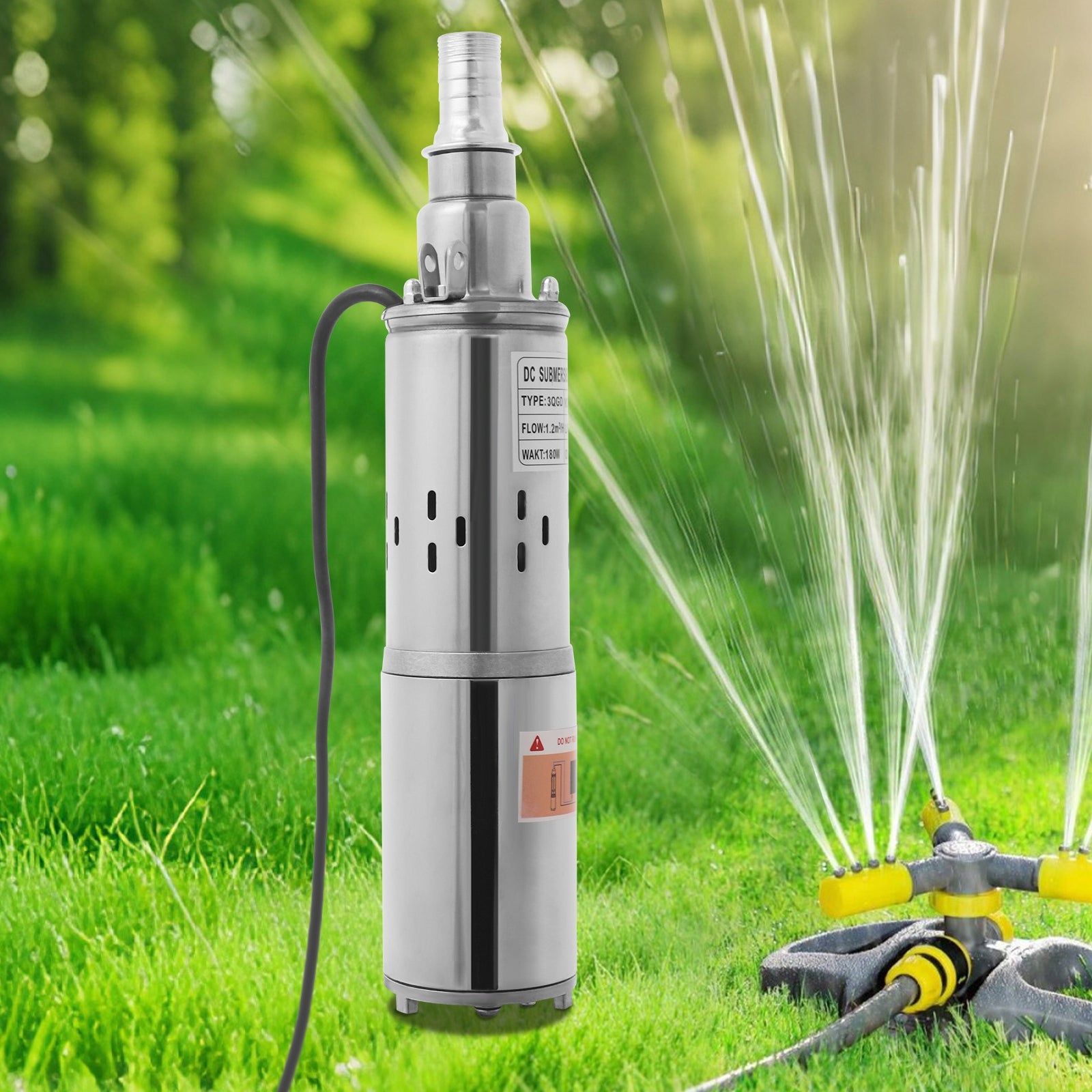 180W Deep Well Submersible Pump, 12V Solar Water Pump, Stainless Steel Pump EAN (GTIN) 8050265948120