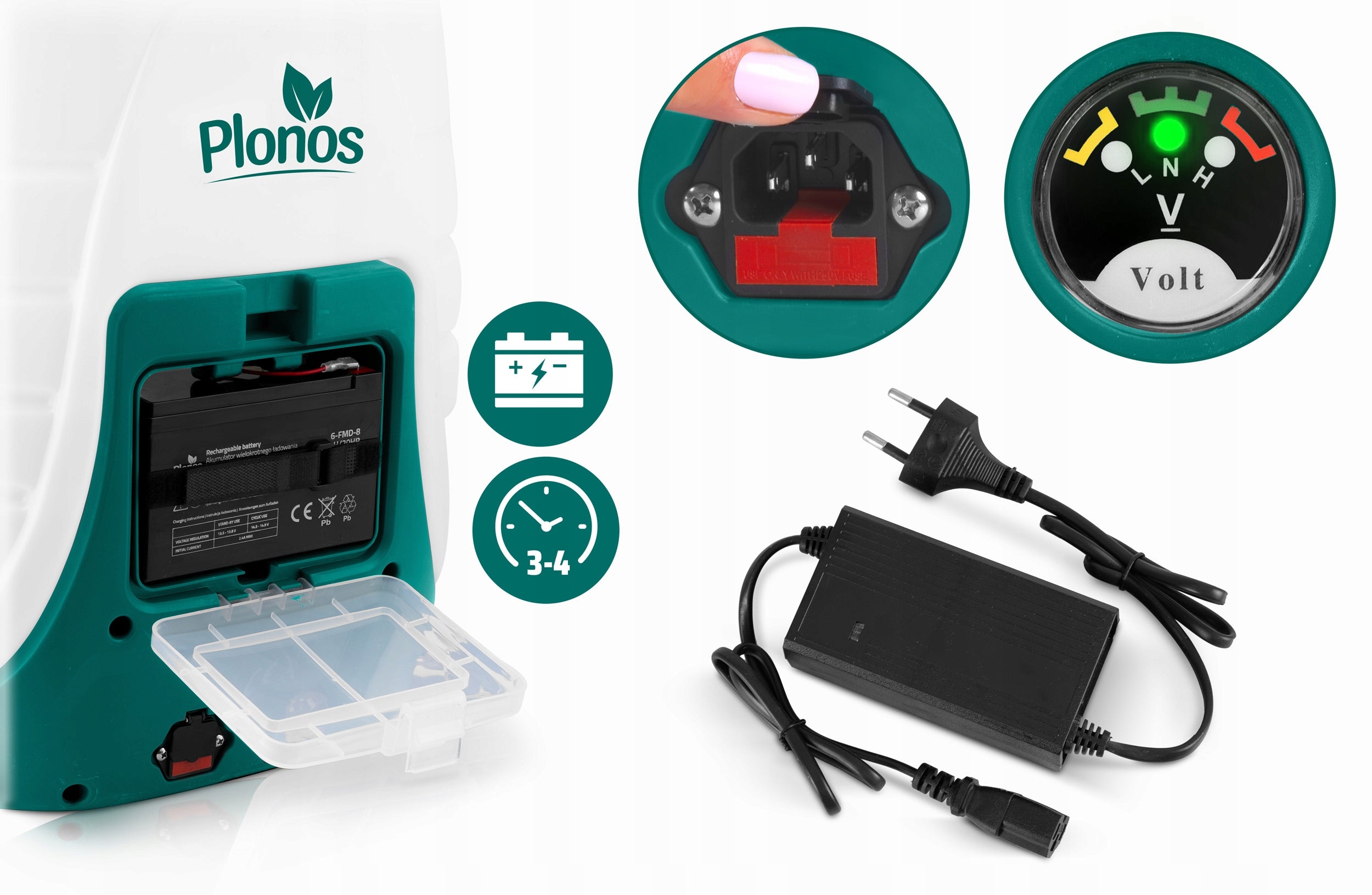 18L ELECTRIC BACKPACK CORDLESS GARDEN PRESSURE SPRAYER Brand Plonos