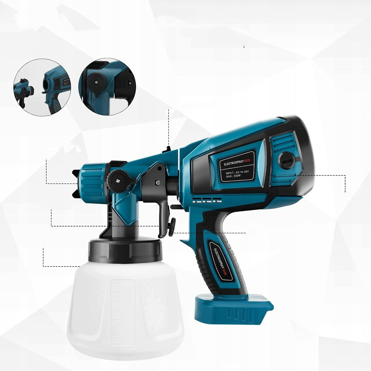 18V 1000ML CORDLESS SPRAY PAINT GUN FOR MAKITA Packaging status original