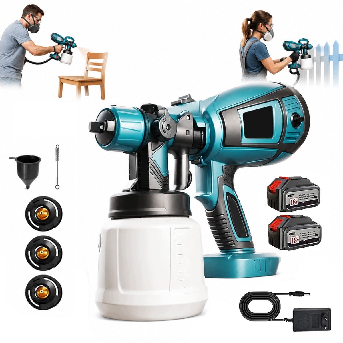 18V 1000ML CORDLESS SPRAY PAINT GUN FOR MAKITA