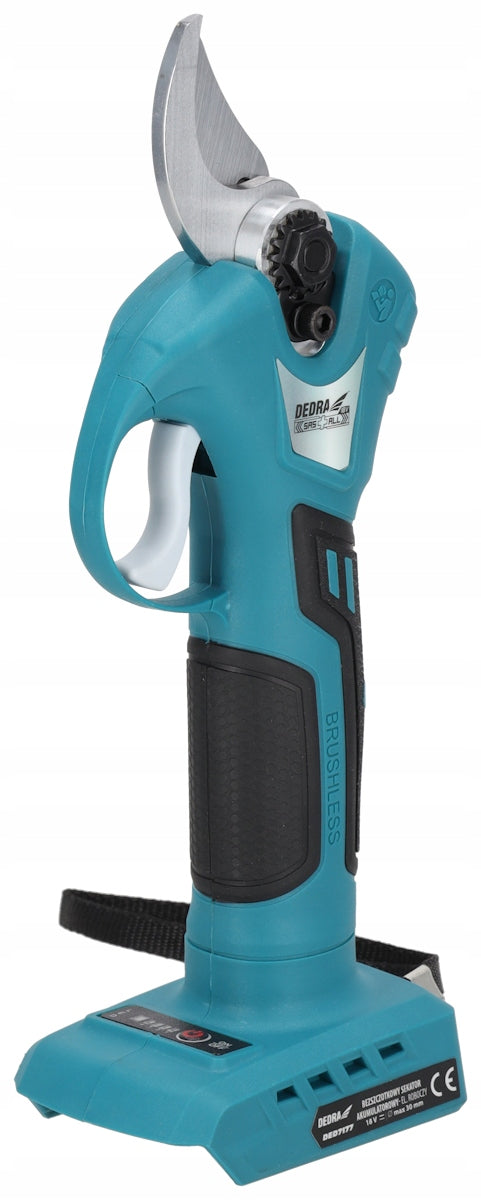 18V Cordless Pruner DEDRA SAS+ALL DED7177, cutting thickness 25-30 mm