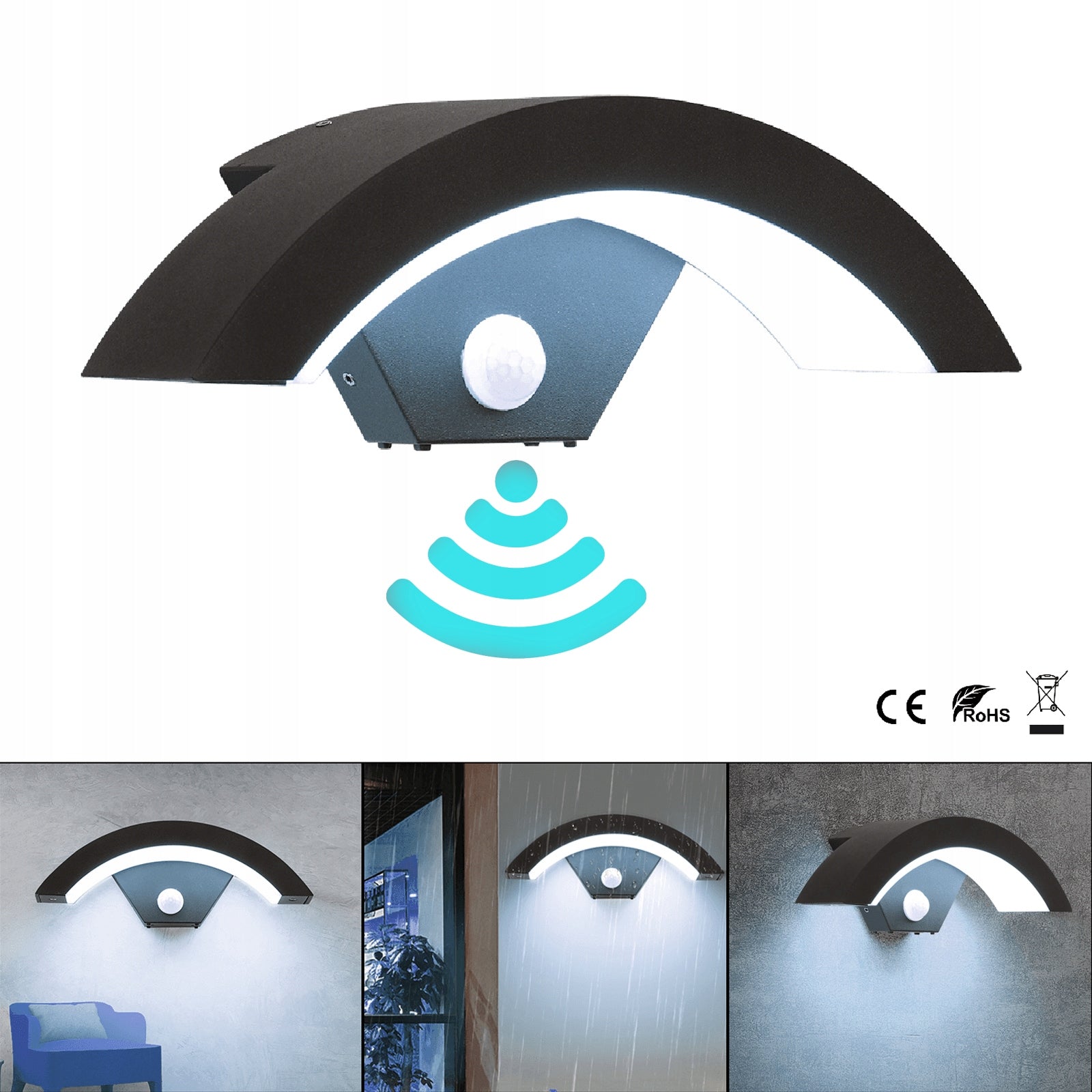18W OUTDOOR LED WALL LAMP OVER FRONT DOOR WITH Motion Sensor