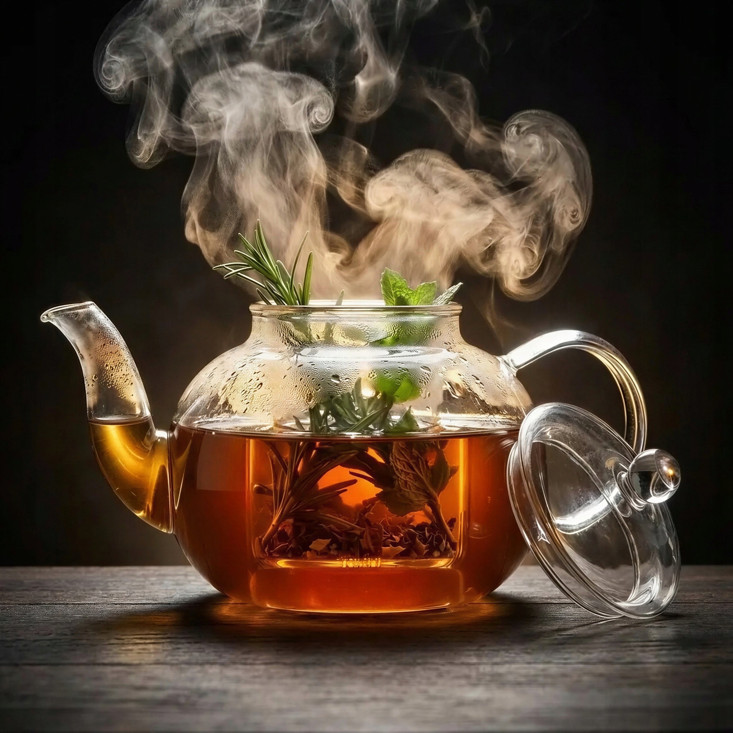 1L HEAT-RESISTANT GLASS JUG WITH GLASS INFUSER FOR TEA AND HERBS Packaging status original
