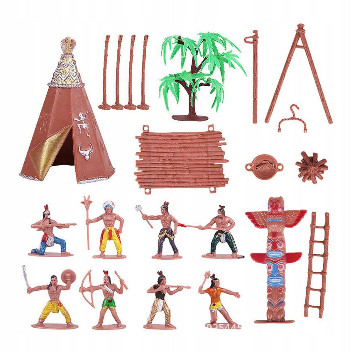 1Set Cowboys and Plastic Figures Playset Native American Figures Miniature Kind to be built