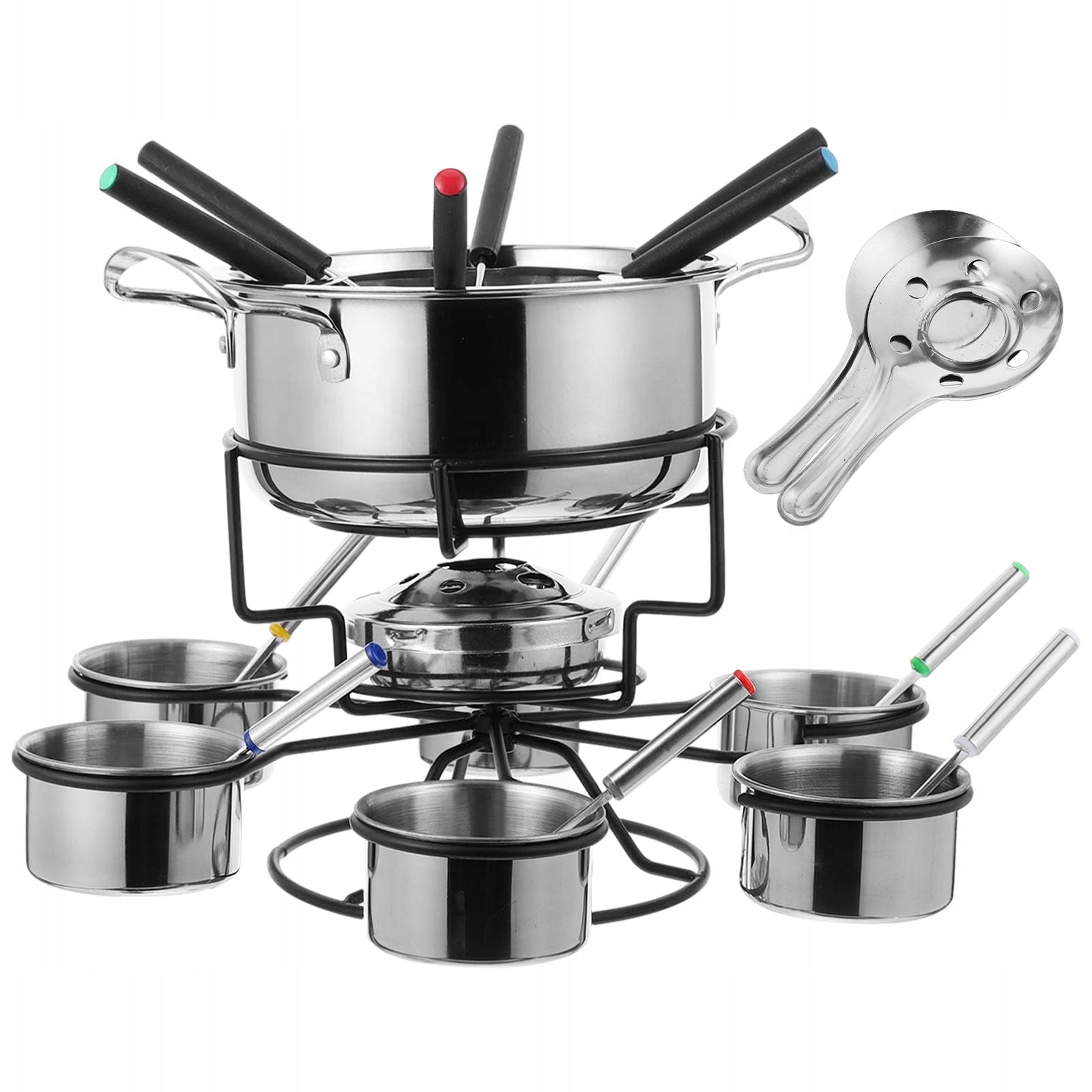 1Set Durable Stainless Steel Fondue Cooking Alcohol Stove Brand no brand