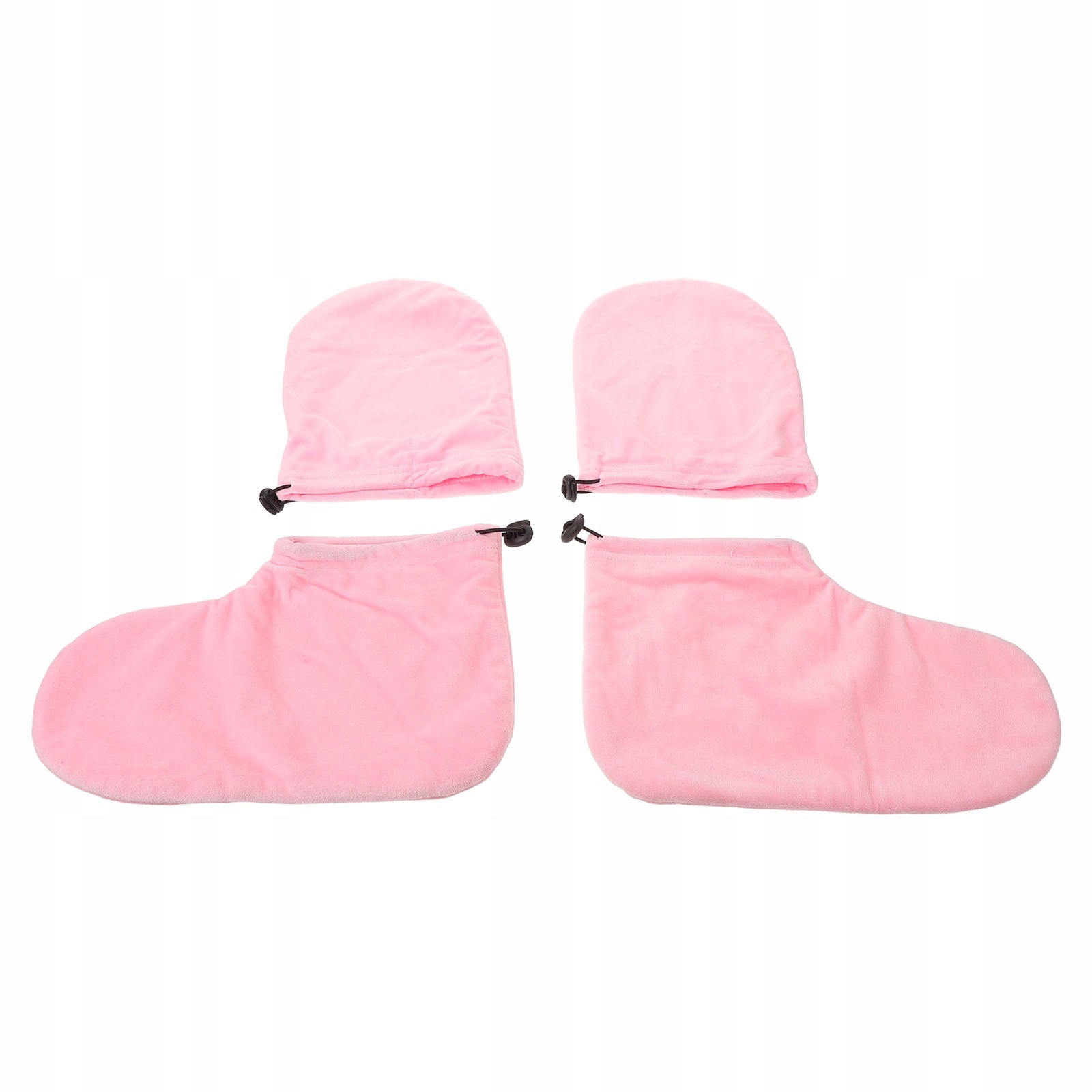 1Set Pink Cotton Paraffin Gloves with Adjustable Strap for Hand Therapy Color pink