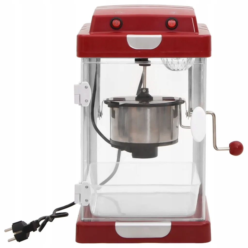 2,5 OZ Popcorn Machine, Stainless Steel Dominant color red