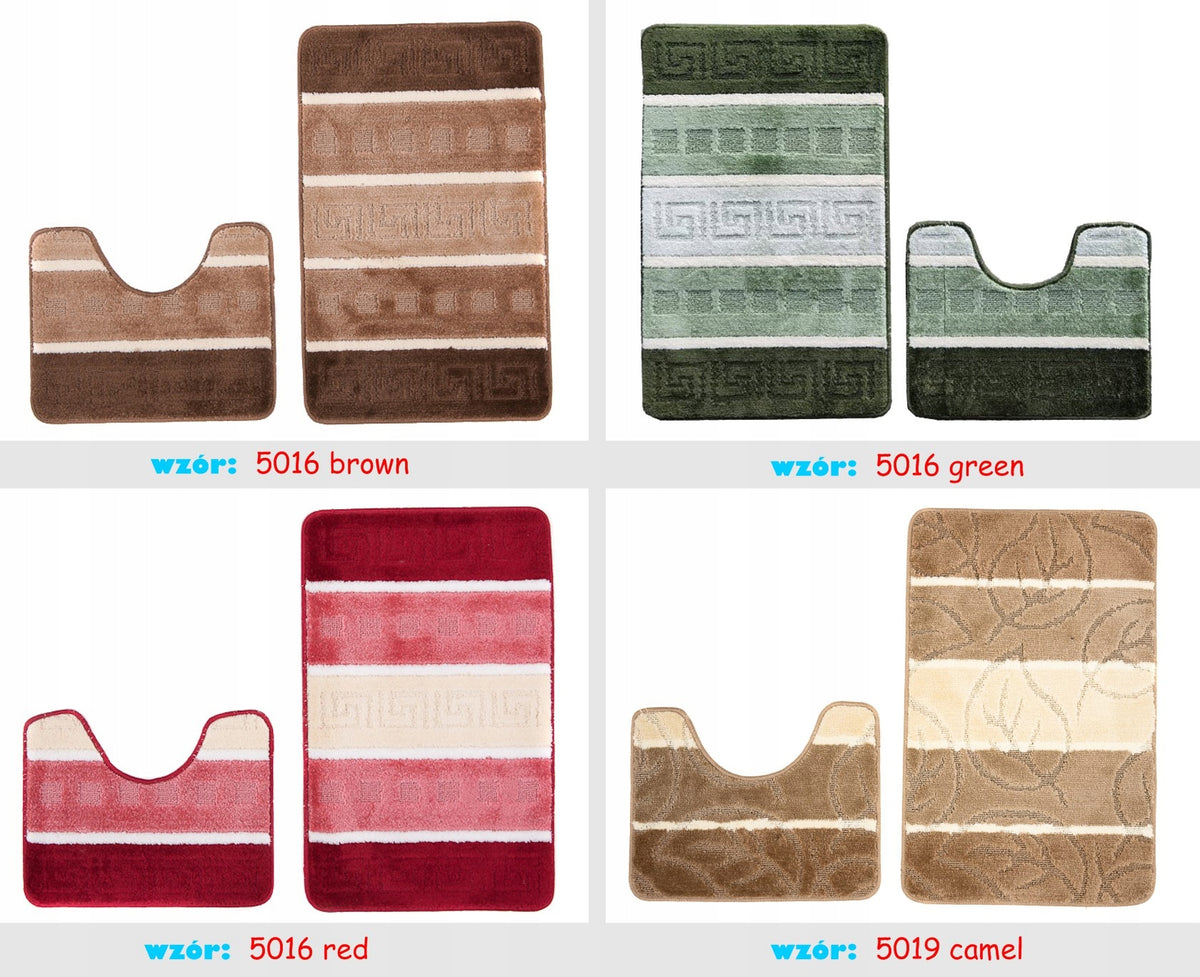 2-ELEMENT BATHROOM MATS ANTI-SLIP THICK 24H Brand Dywany Chemex