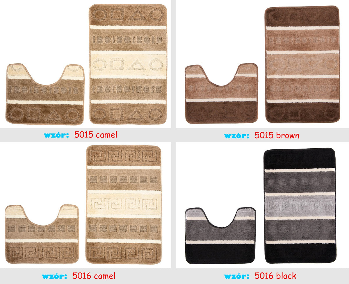2-ELEMENT BATHROOM MATS ANTI-SLIP THICK 24H Manufacturer code Łazienka multi mix