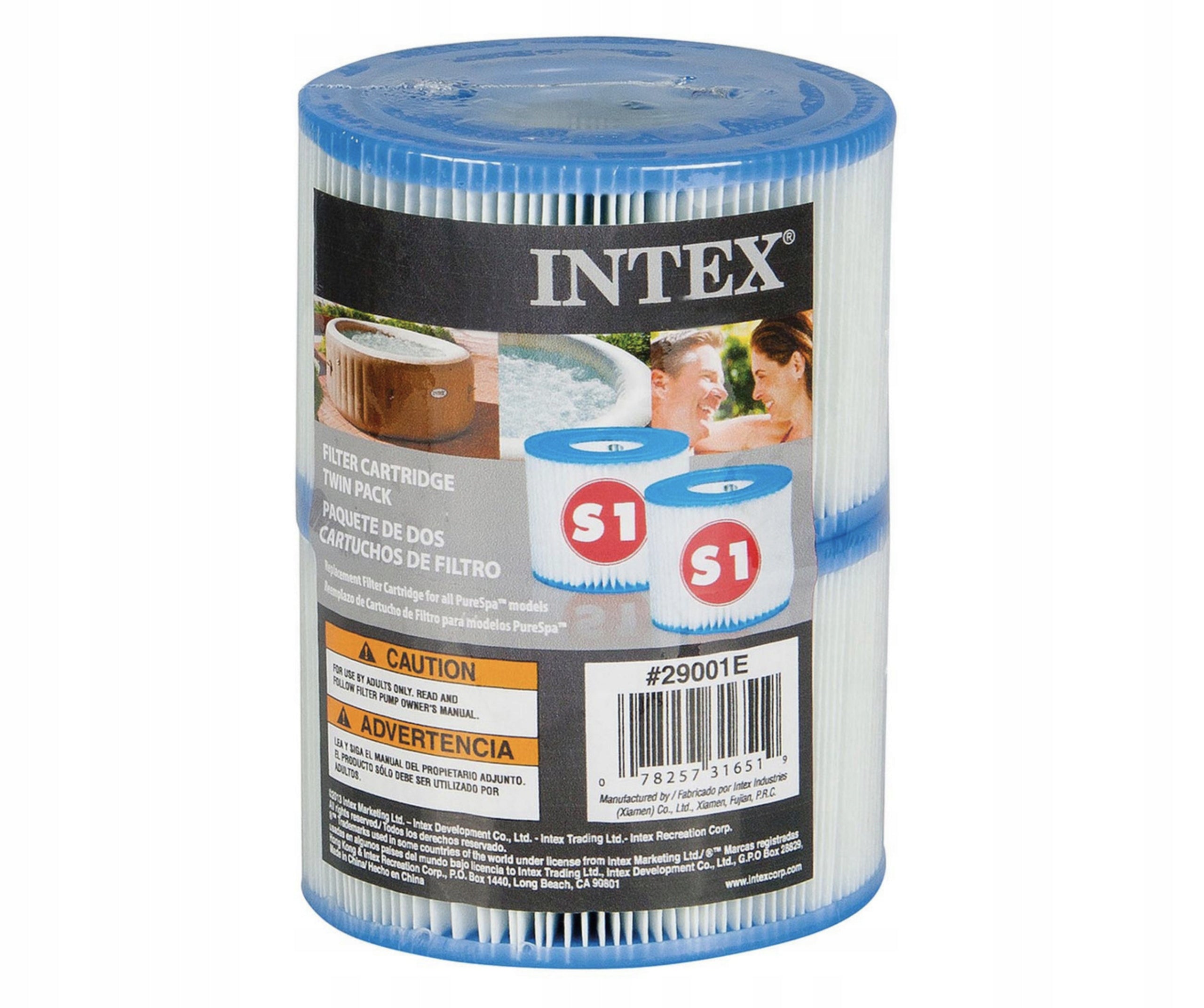2 Filters S1 for Jacuzzi Swimming Pool SPA Filter Cartridge Pump INTEX 29001 Packaging status original