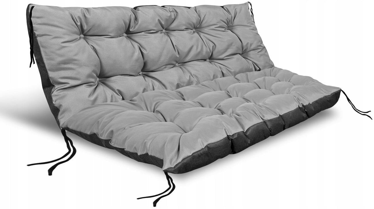 2 Garden Cushions 120x80x40 cm for Bench Pallet Swing Waterproof Grey Manufacturer code PODOGRNAPAL120/40C-SZ+PODOGRNAPAL120/80C-SZ