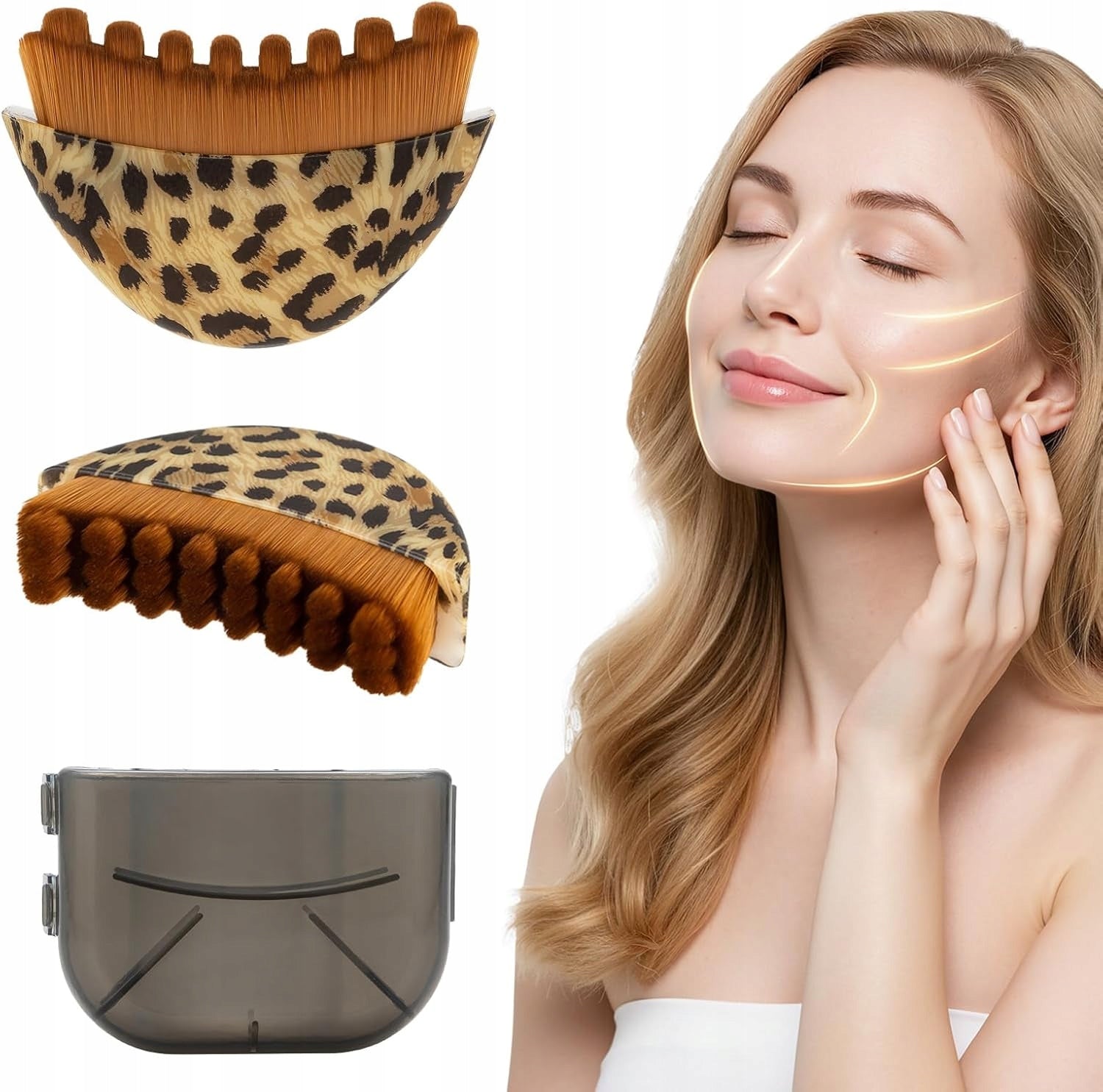 2× NECK FACE MASSAGE BRUSH massage lymphatic drainage dry massager Manufacturer code 4048274158115