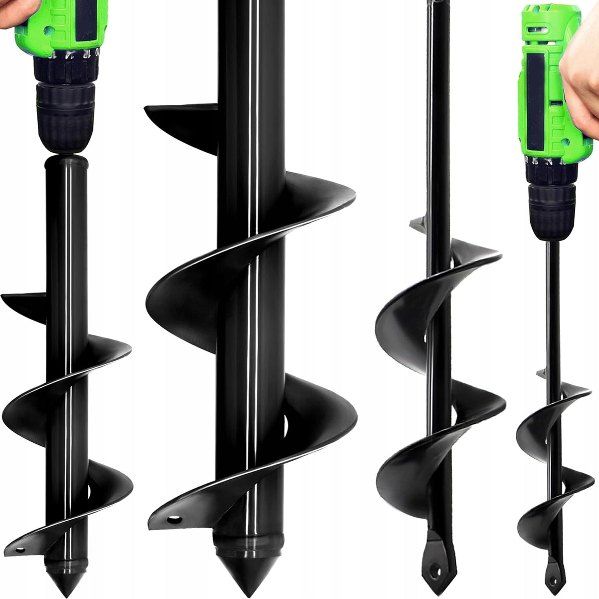 2 PCS GARDEN SCREWS GARDEN DRILL BIT FOR SOIL 45X4CM | 45X8CM