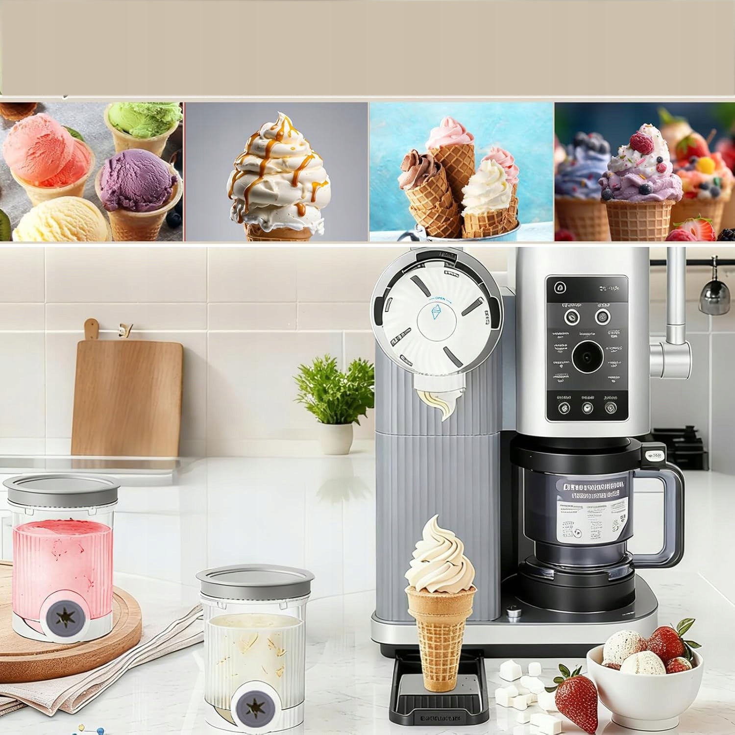 2 PCS NINJA SWIRL CREAMI REPLACEMENT CONTAINERS, ICE CREAM MACHINE CUP Packaging status original