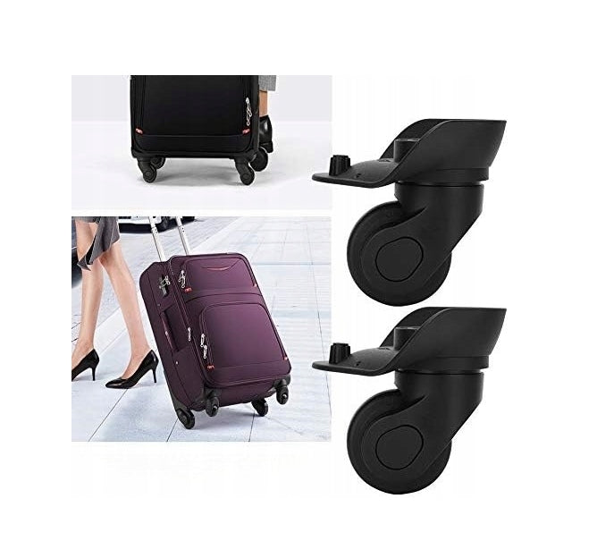 2 Pcs Black Wheel for Suitcase Bag Suitcase Parts Brand no brand