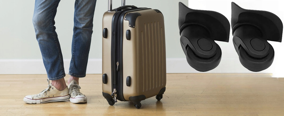 2 Pcs Black Wheel for Suitcase Bag Suitcase Parts Manufacturer code 654654