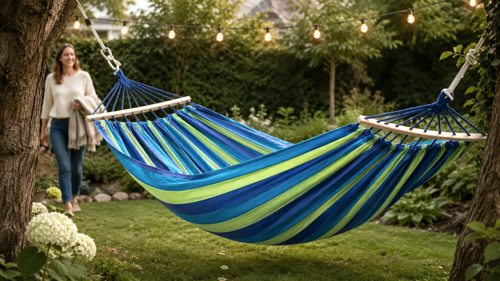2 SEATER GARDEN HAMMOCK WITH CUSHION SWING REINFORCED HEADBAND LARGE + BAG Manufacturer code Werdano SIHM-220 Czerwony