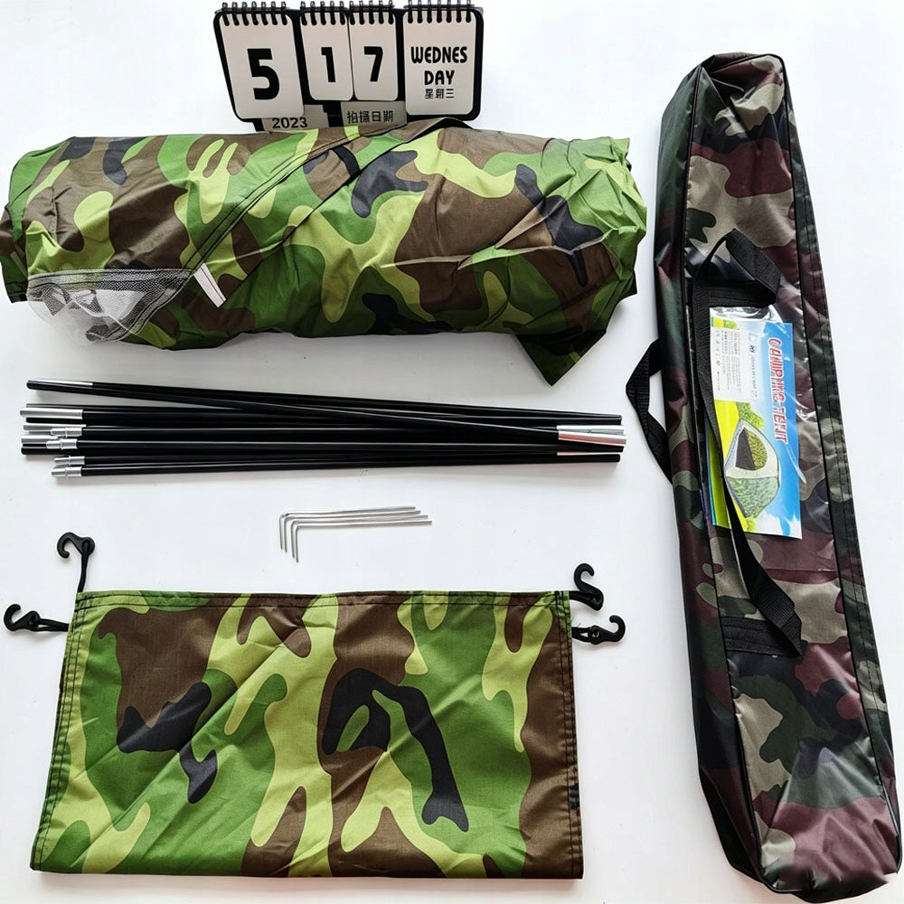 2 SEATER HIKING TENT WITH TROPICS 3000mm CAMPING WATERPROOF CAMO Packaging status original