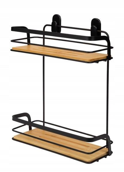 2 Tier Bamboo Suspended Bathroom Shelf