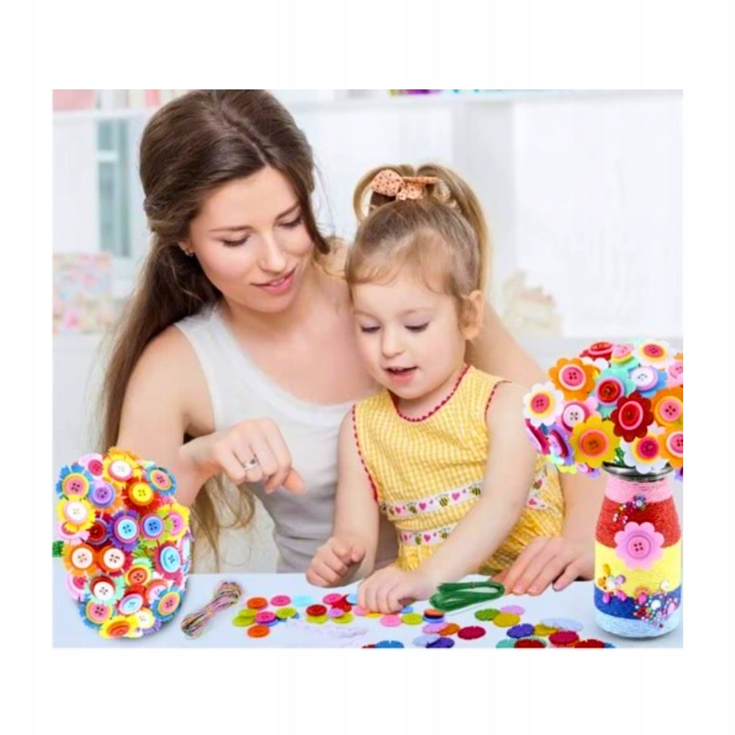 2 VASES Large Set Creative Plastic for Girls Flowers Tattoos Brand no brand