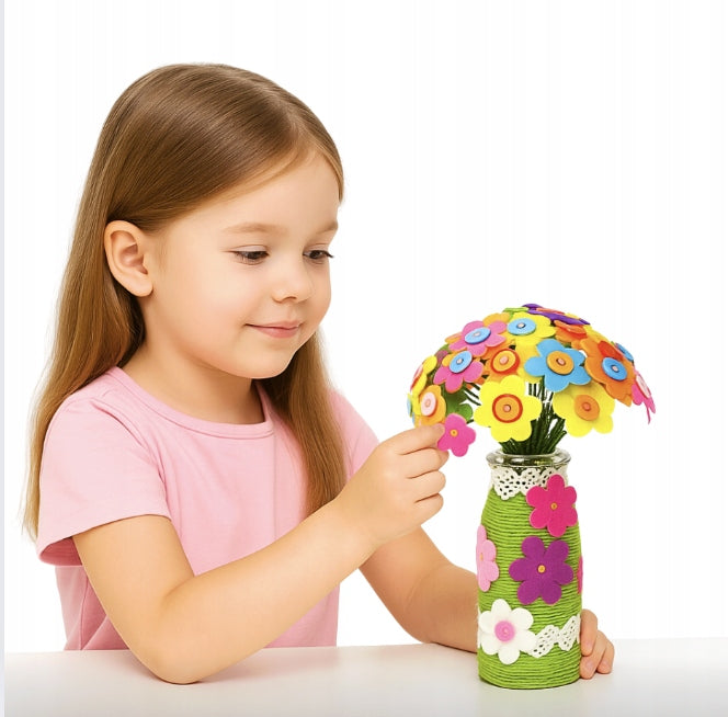 2 VASES Large Set Creative Plastic for Girls Flowers Tattoos Packaging status original