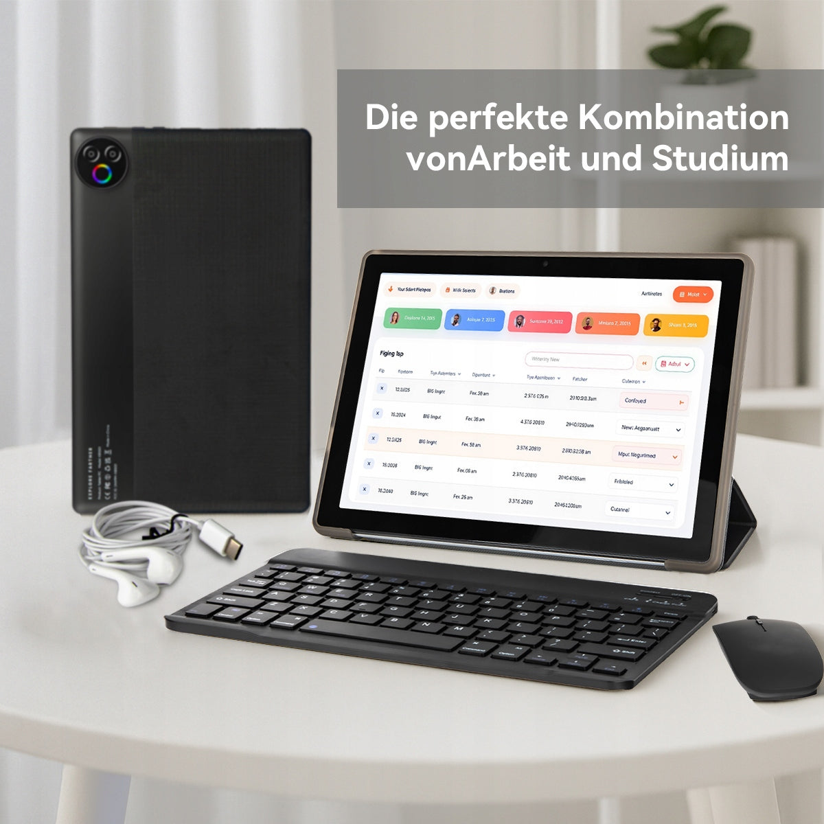 2-in-1 Android 15 Tablet 10.1" 20GB+1TB expand Wi-Fi 6 Keyboard & Stylus. Charger included yes
