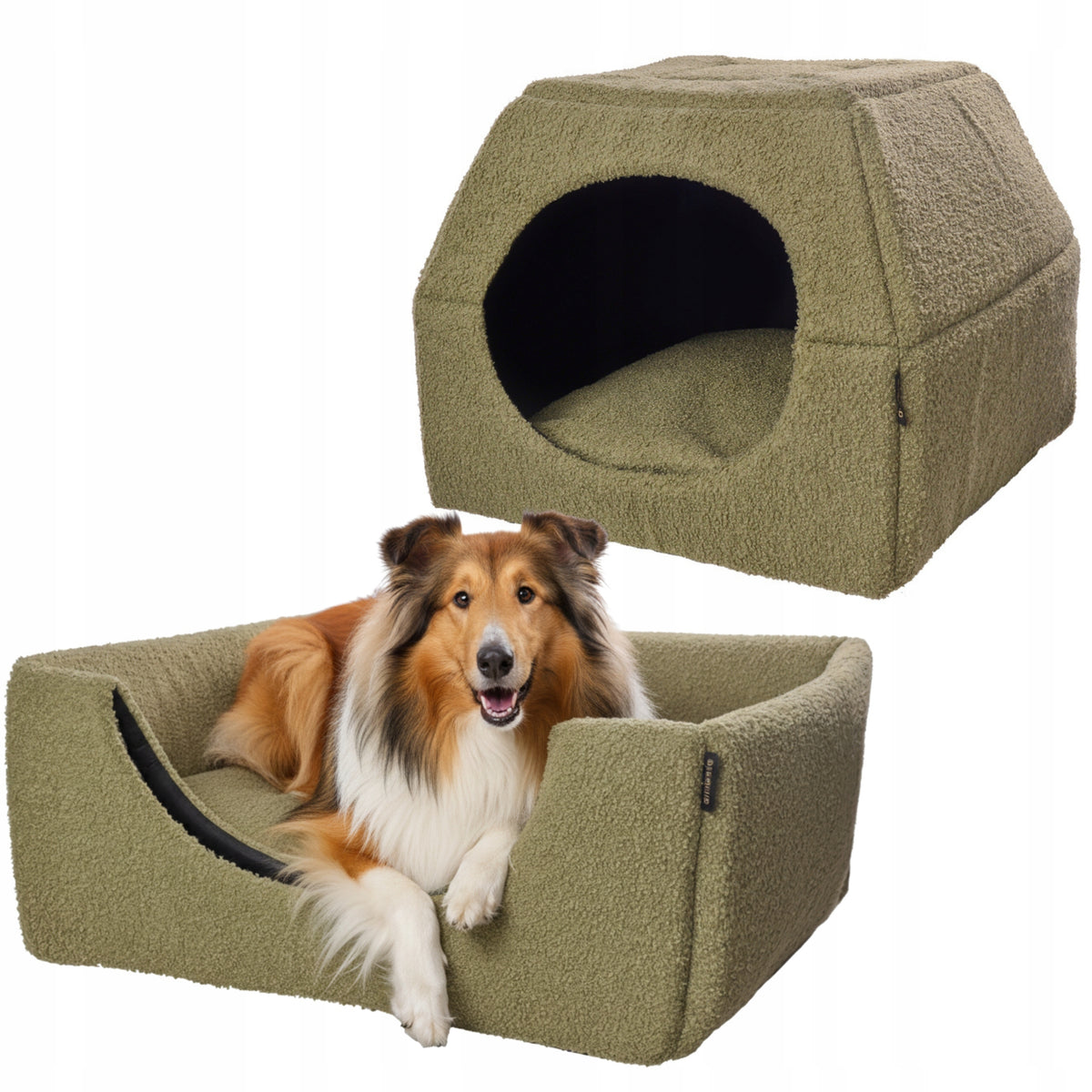 2-in-1 Dog/Cat Bed House 70x70cm XL Non-Slip Pet Bedding