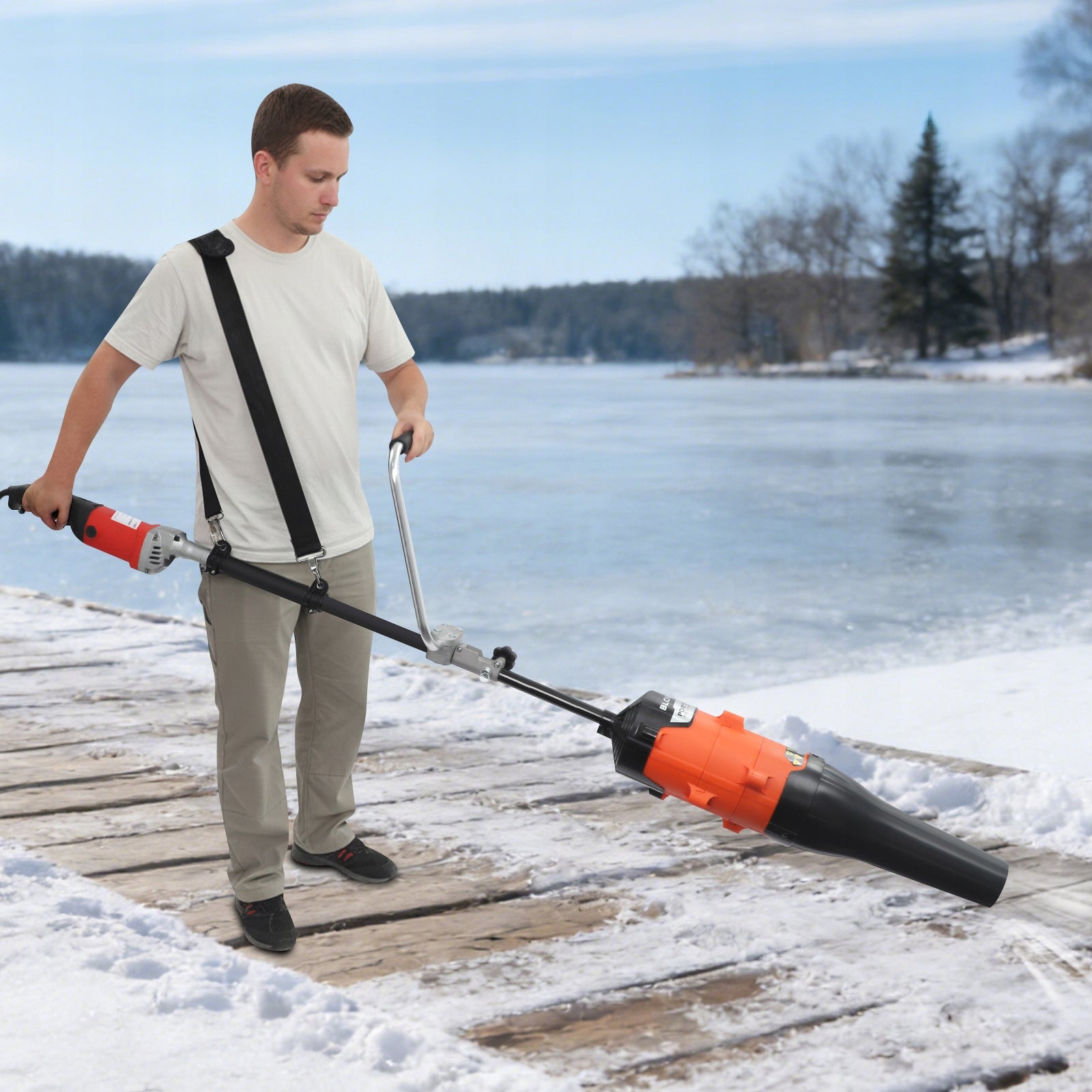 2-in-1 Handheld Electric Powered Broom Sweeper and Blower 1600W Manufacturer code dsf-34jgorg