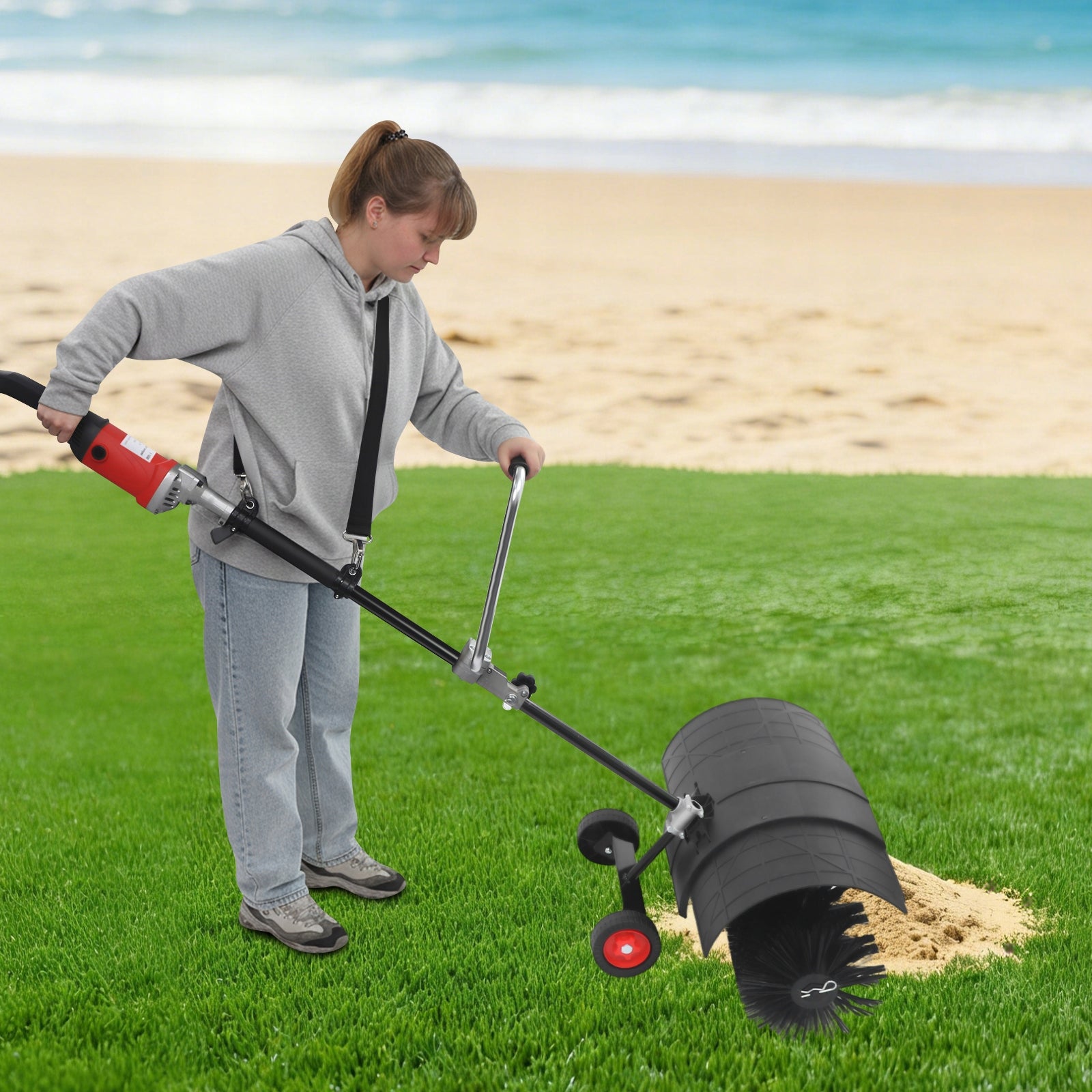 2-in-1 Handheld Electric Powered Broom Sweeper and Blower 1600W Power supply electrical