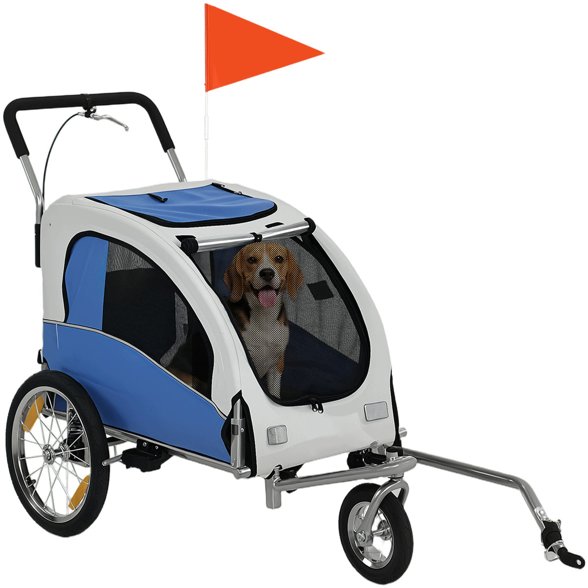 2 in 1 – bicycle trailer and stroller for small and medium-sized dogs up to 20 kg