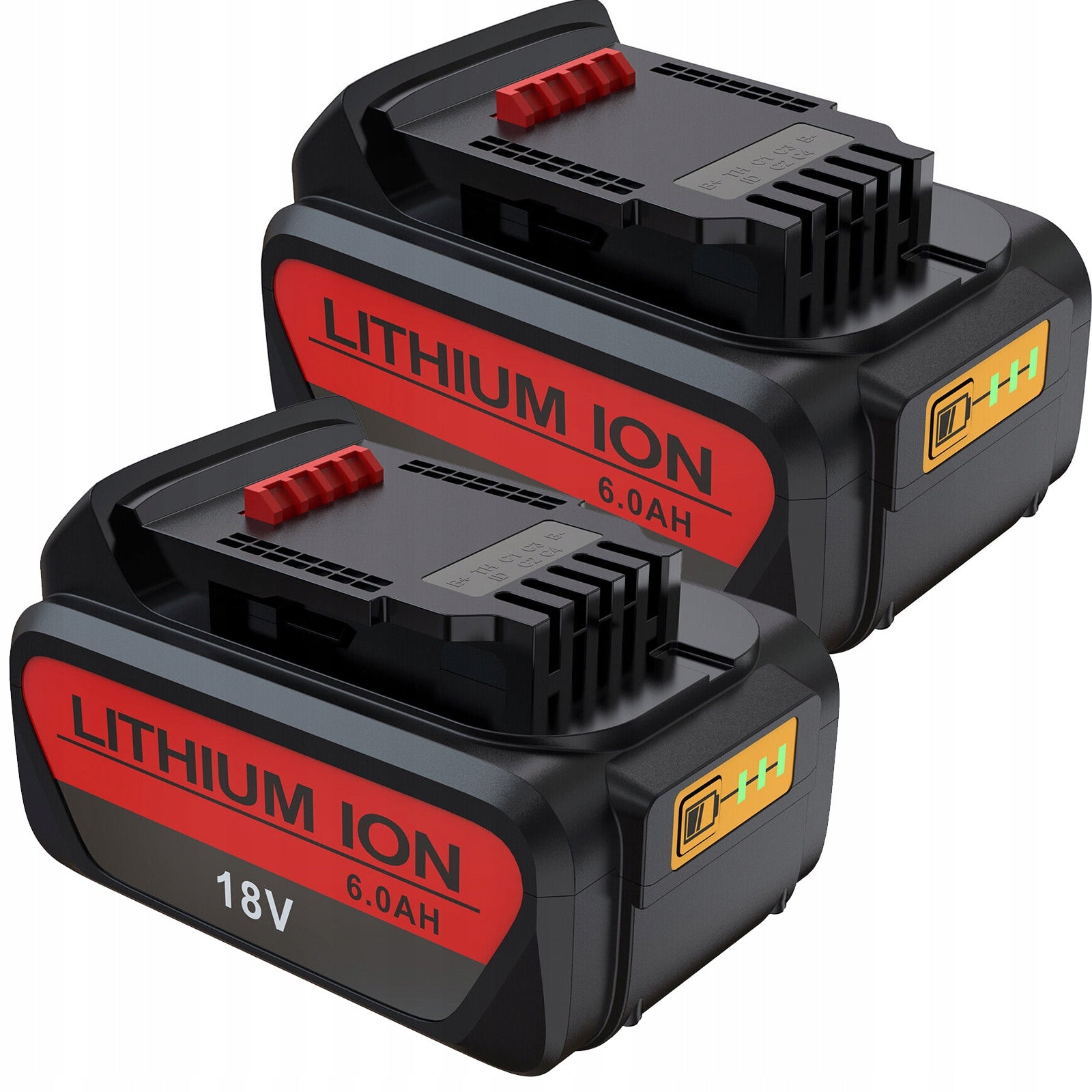 2 x 18V 6000mAh Rechargeable Battery for DeWalt DCB184 DCB200 DCB181 DCB182