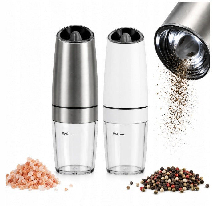 2 x PEPPER AND SALT GRINDER GRAVITY ELECTRIC STRONG