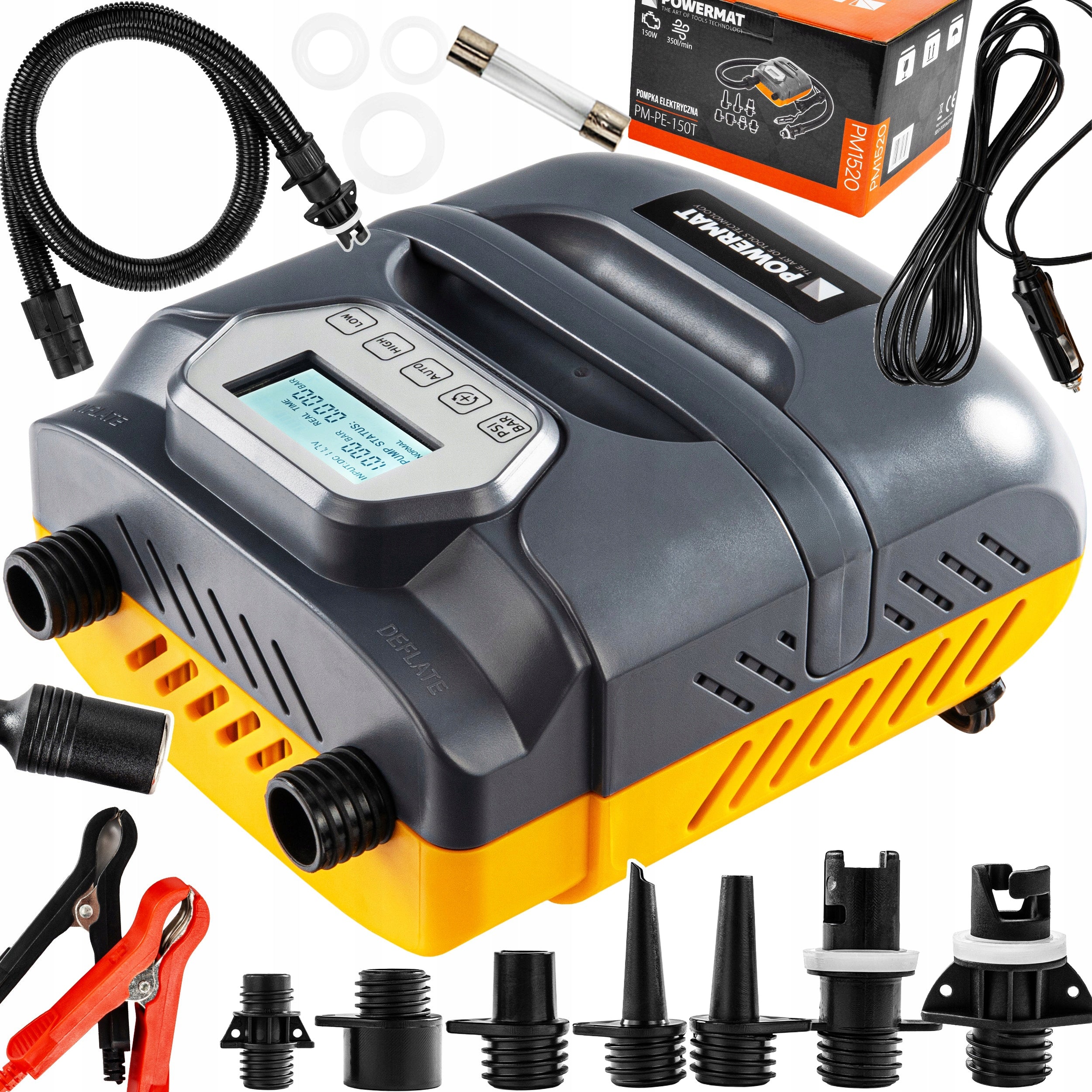 20 PSI ELECTRIC PUMP FOR 12V DC CAR MATTRESS SUP BOARD INFLATABLES