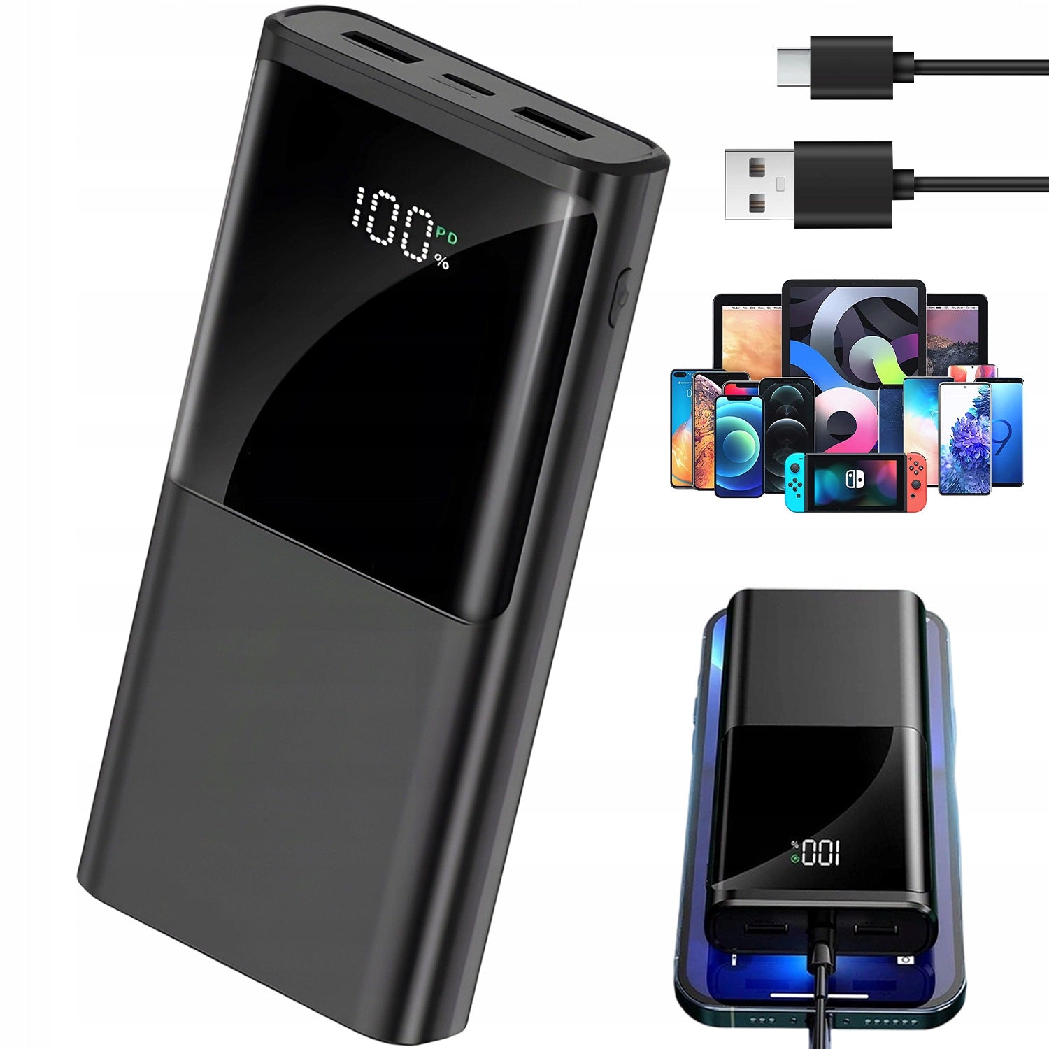 20000MAH 22.5W PORTABLE POWER BANK FAST CHARGING 22.5W TO 3 DEVICES