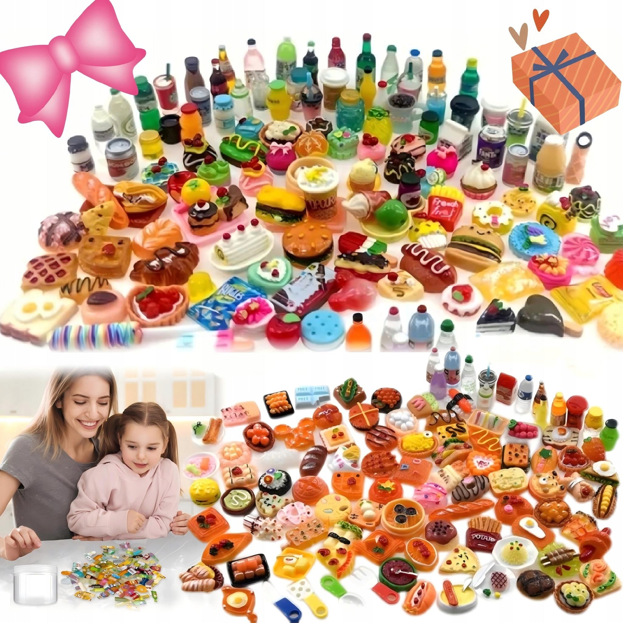200PCS MINI FOOD CUTE DOLL ACCESSORIES gifts baby's day